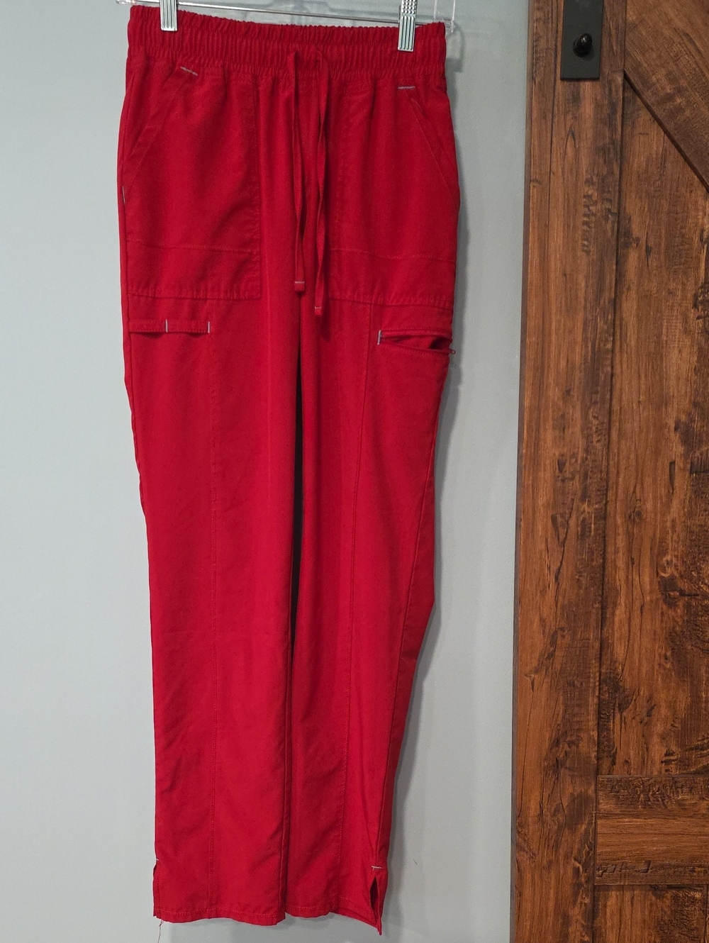 5 Pocket Red Scrub Pants XS